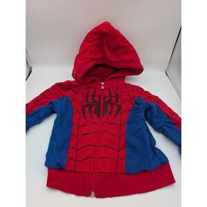 Cubcoats Toddler Unisex Marvels Spider Man 2-in-1 Stuffed Animal Hoodie Red 3T